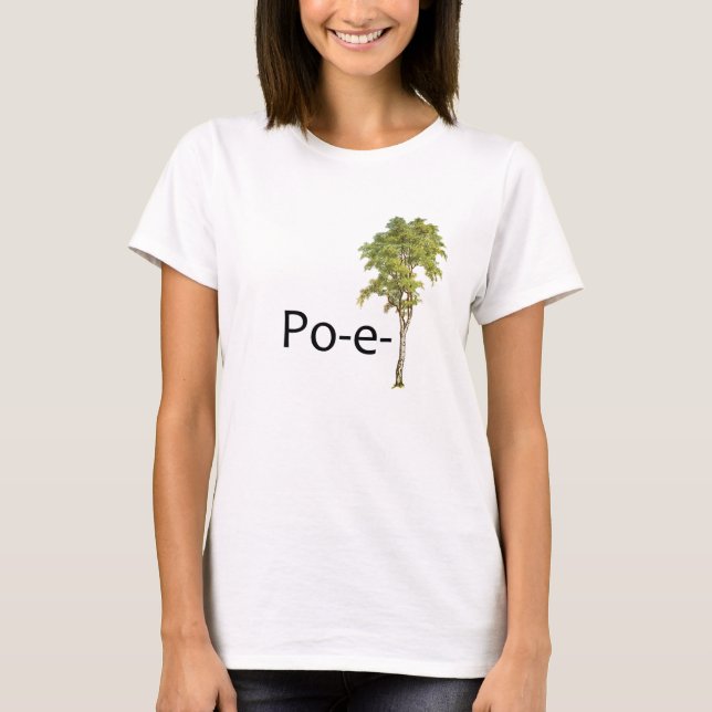 t-shirt da Po-e-árvore para mulheres (Frente)
