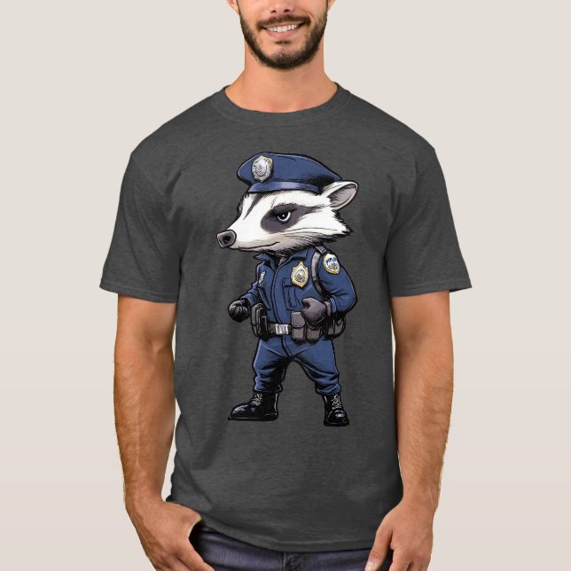 T-Shirt da Polícia de Badger (Frente)