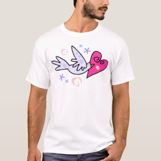 T-shirt da pomba do amor