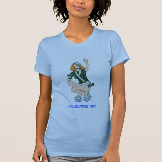 T-shirt da porca da fotografia (Frente)