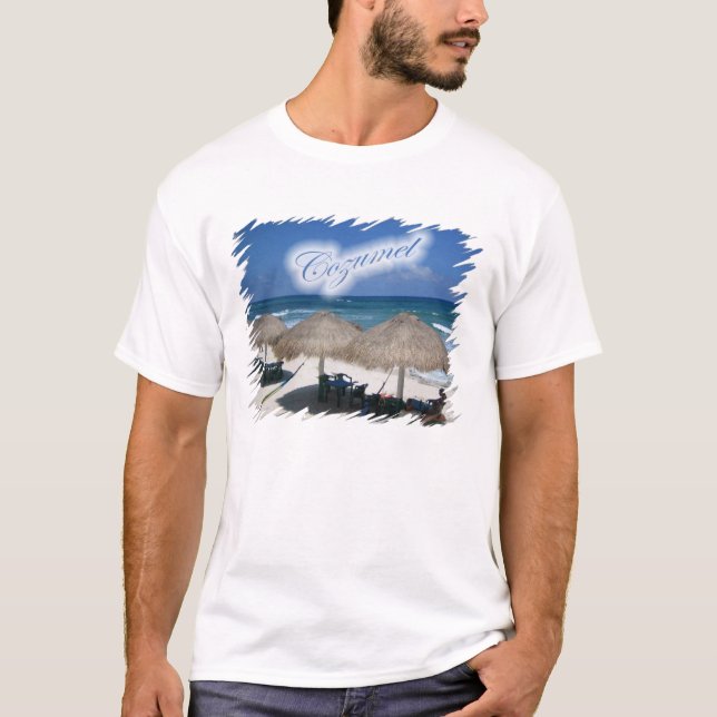 T-shirt da praia de Cozumel (Frente)