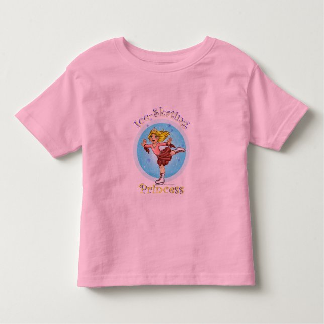 t-shirt da Princesa Ice-Skating (Frente)