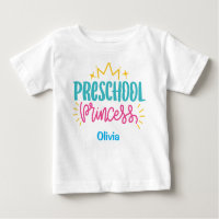 T-shirt da Princesa Pré-Escolar Personalizada