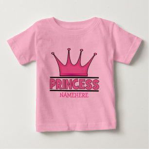 T-shirt da Princesa Rosa Personalizada