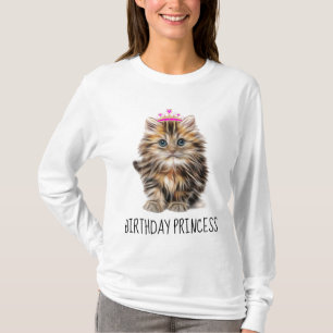 T-shirt da PRINCESA senhoras do ANIVERSÁRIO