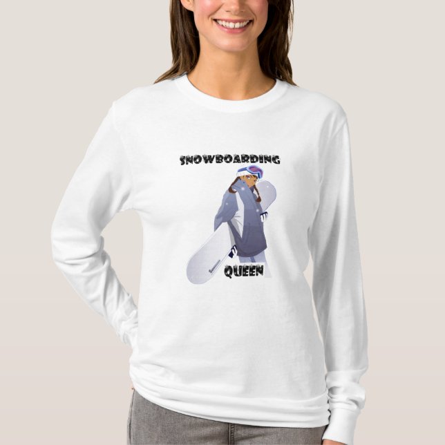 T-shirt da rainha da snowboarding (Frente)