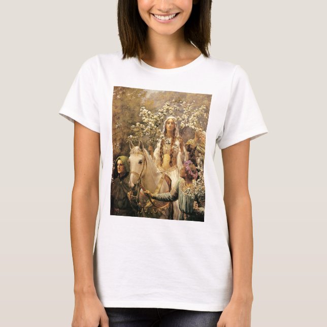 T-shirt da rainha Guinevere Maying (Frente)