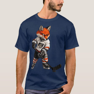 T-Shirt Da Raposa De Hóquei No Gelo