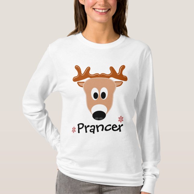 T-shirt da rena de Prancer (Frente)