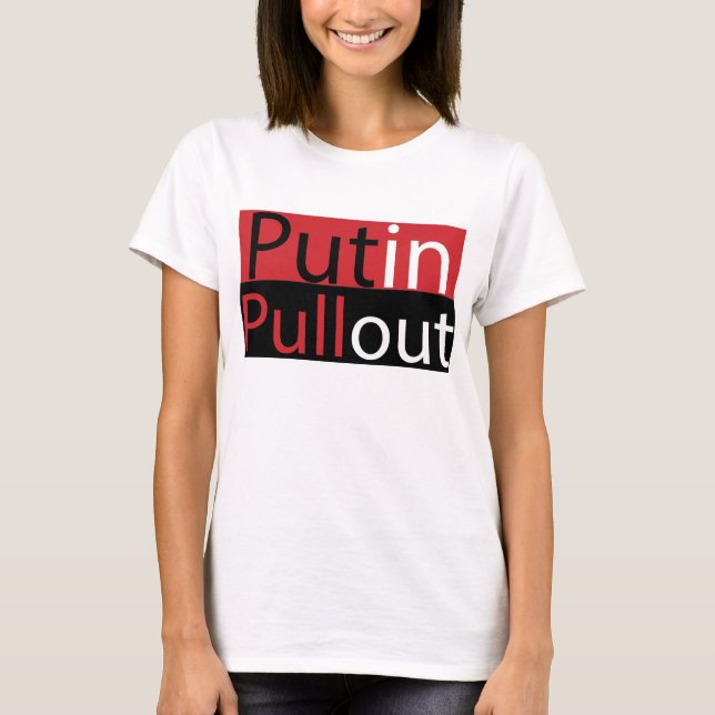 T-shirt da retirada do Putin das mulheres (Frente)