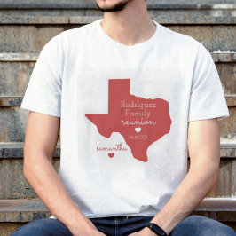 T-Shirt da Reunião da Família Red State of Texas