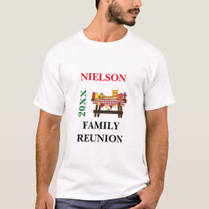 T-shirt da reunião de família com piquenique da