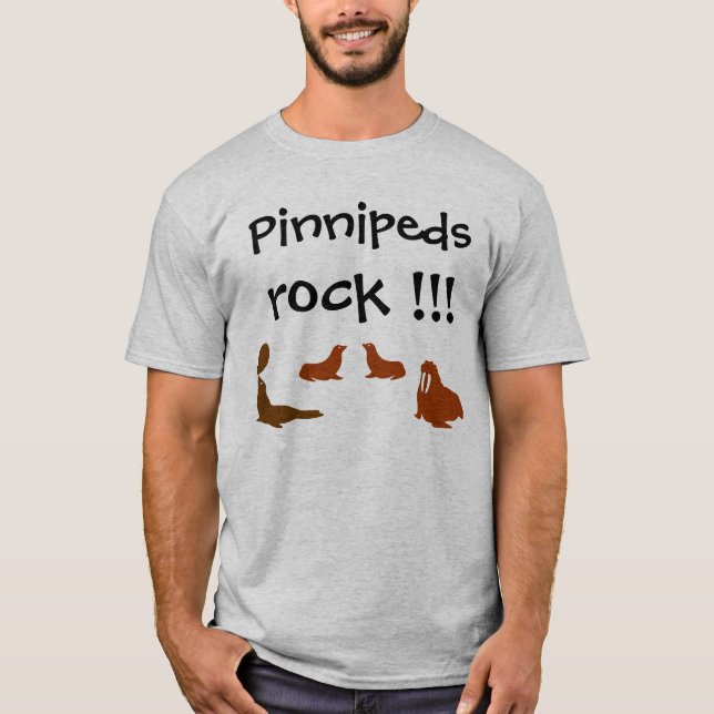 T-shirt da rocha de Pinnipeds (Frente)