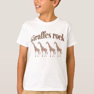 T-shirt da rocha dos girafas