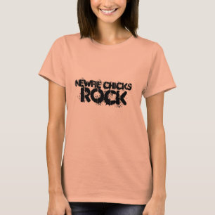 T-shirt da rocha dos pintinhos de Newfie