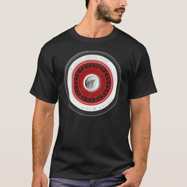 T-shirt da roda do fio de Spoked da crosta de (Frente)