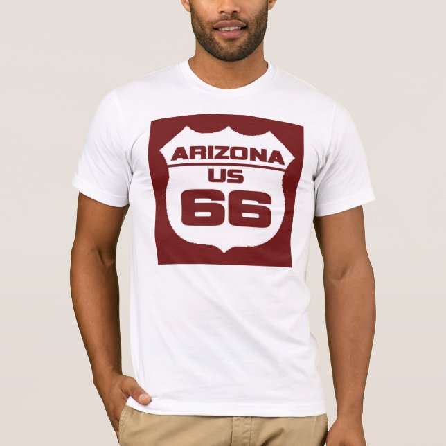 T-shirt da rota 66 da arizona (Frente)
