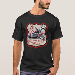 T-shirt da rota 66 do vintage