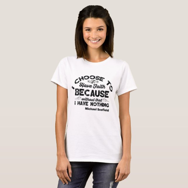 T-shirt da ruptura da Scofield-Prisão de Michael (Frente Completa)