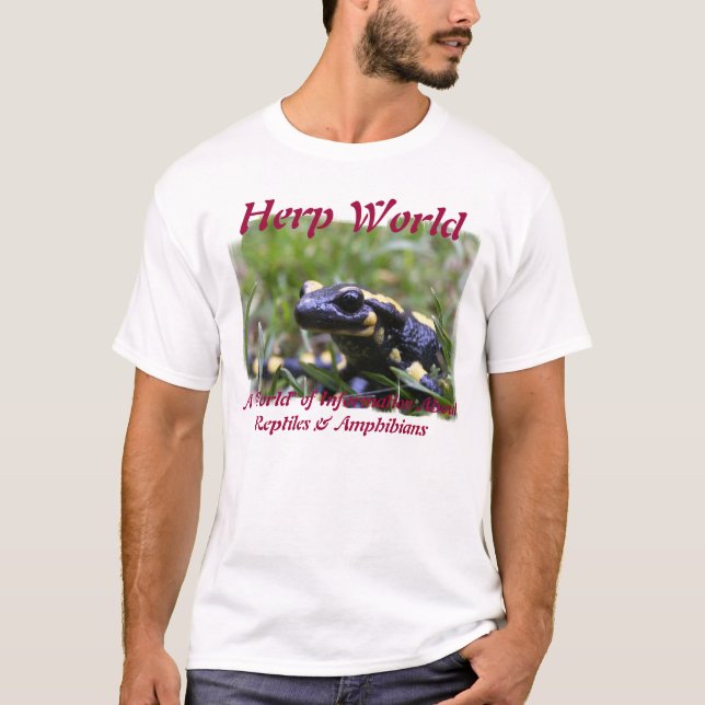 T-shirt da salamandra do mundo de Herp (Frente)