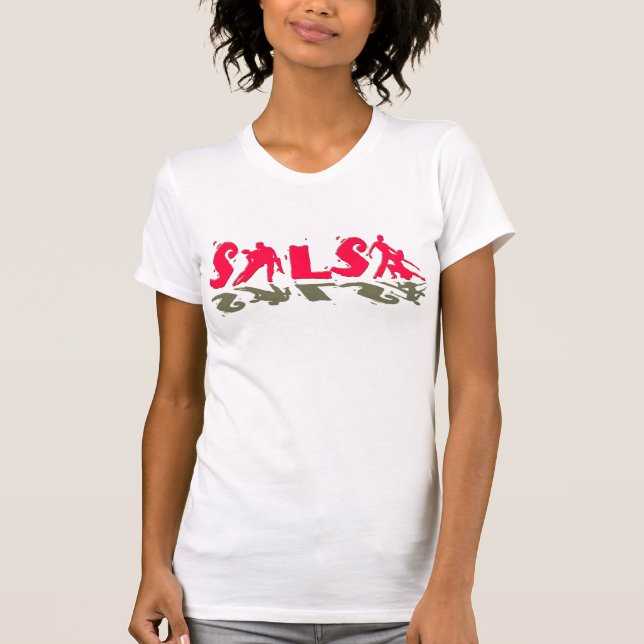 T-shirt da SALSA - para amantes da dança da salsa (Frente)