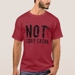T-shirt da satã dos homens não hoje
