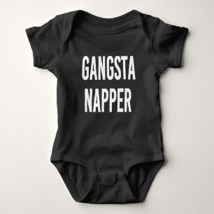 T-shirt Da sesta engraçada do bebê do Napper de Gangsta