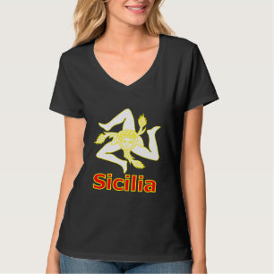 T-Shirt da Sicilia com Símbolo Trinacria
