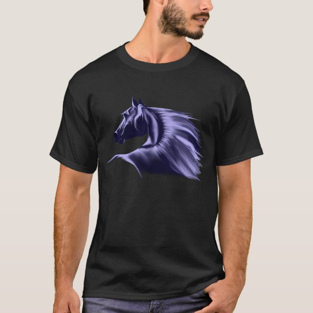 T-shirt da silhueta do cavalo (Frente)