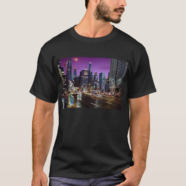 T-shirt da skyline de Chicago (Frente)