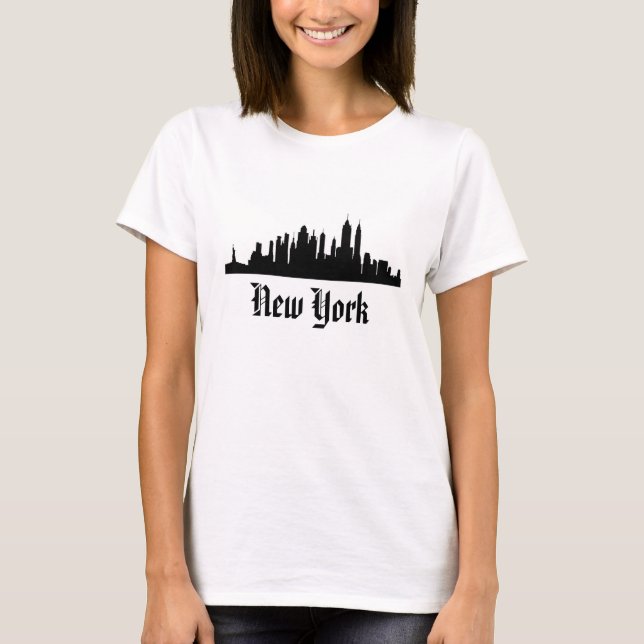 T-shirt da skyline de "NEW YORK" (Frente)