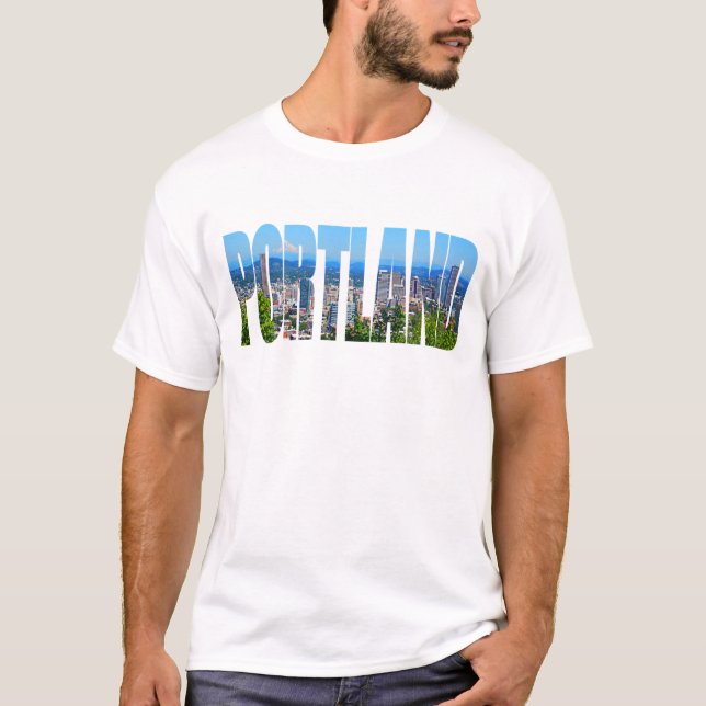 T-shirt da skyline de Portland (Frente)