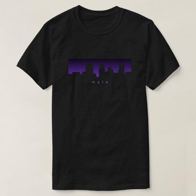 T-shirt da skyline MPLS de Minneapolis Minnesota (Frente do Design)