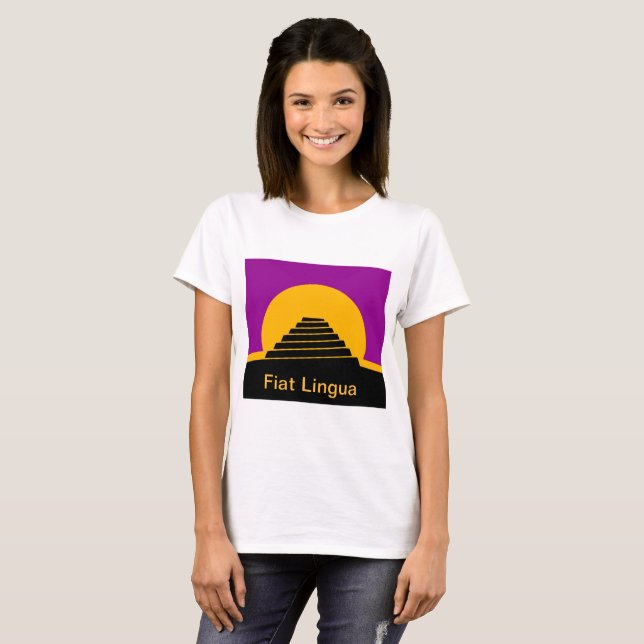 T-shirt da sociedade da criação da língua das (Frente Completa)