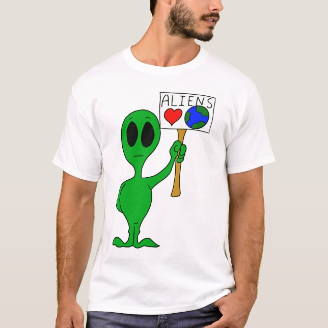 T-shirt da terra do amor dos aliens (Frente)