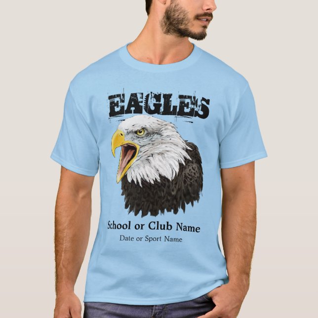 T-shirt da Ti-tintura dos esportes de Eagles (Frente)