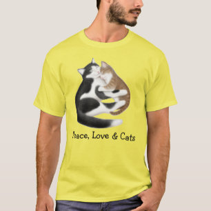 T-shirt da tintura do laço dos gatos do gatinho d