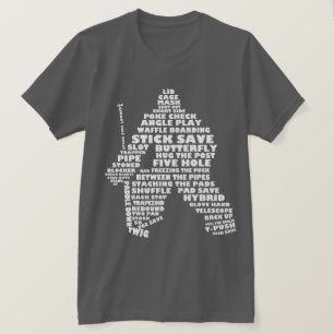 T-shirt da tipografia do Goalie do hóquei