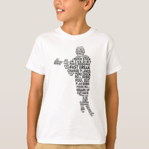 T-shirt da tipografia do jogador do Lacrosse