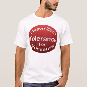 T-shirt da tolerância zero