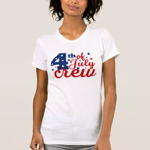 T-Shirt Da Tripulação Do Dia 4 De Julho