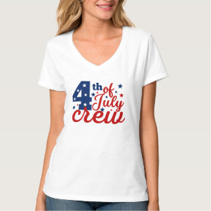 T-Shirt Da Tripulação Do Dia 4 De Julho
