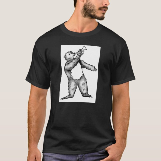 T-shirt da trombeta do URSO (Frente)