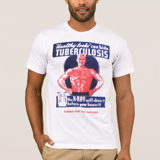 T-shirt da tuberculose dos selos do natal vintage