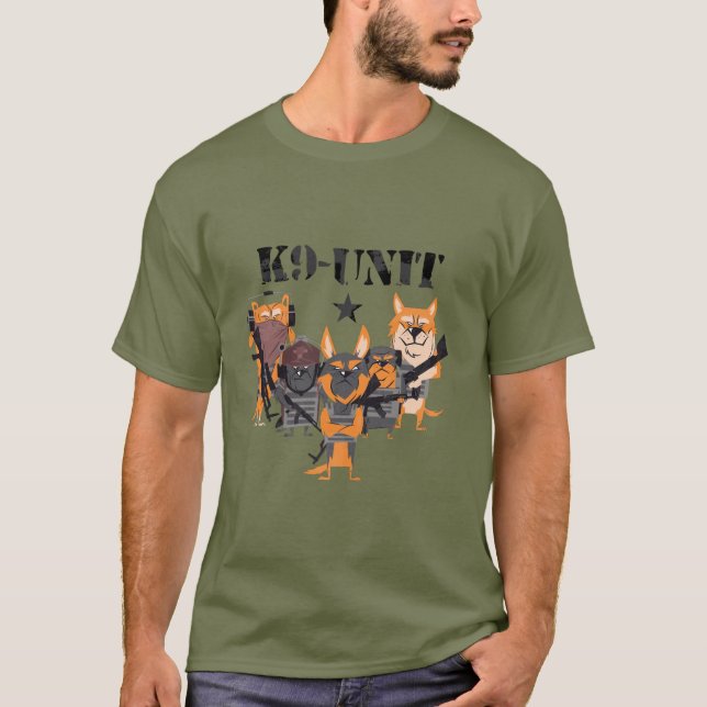 T-Shirt da Unidade de Cachorro da Polícia K9 (Frente)