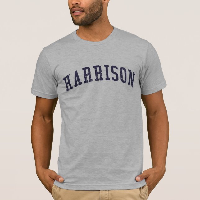 T-shirt da universidade de Harrison (afligido) (Frente)