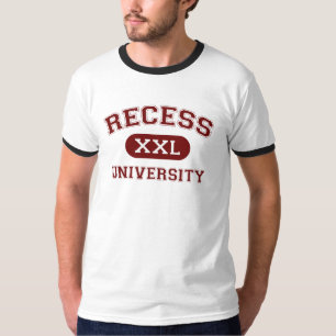 T-shirt da universidade do rebaixo