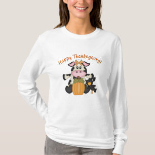 T-shirt da vaca da acção de graças