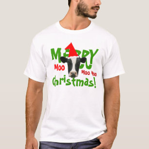 T-shirt da vaca do Feliz Natal