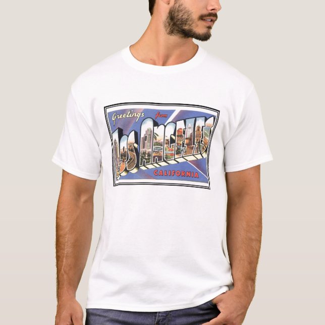 T-shirt da viagens vintage Los Angeles (Frente)